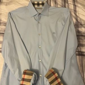 Burberry Brit Button Down Dress Shirt Mens Size M Color Light Blue